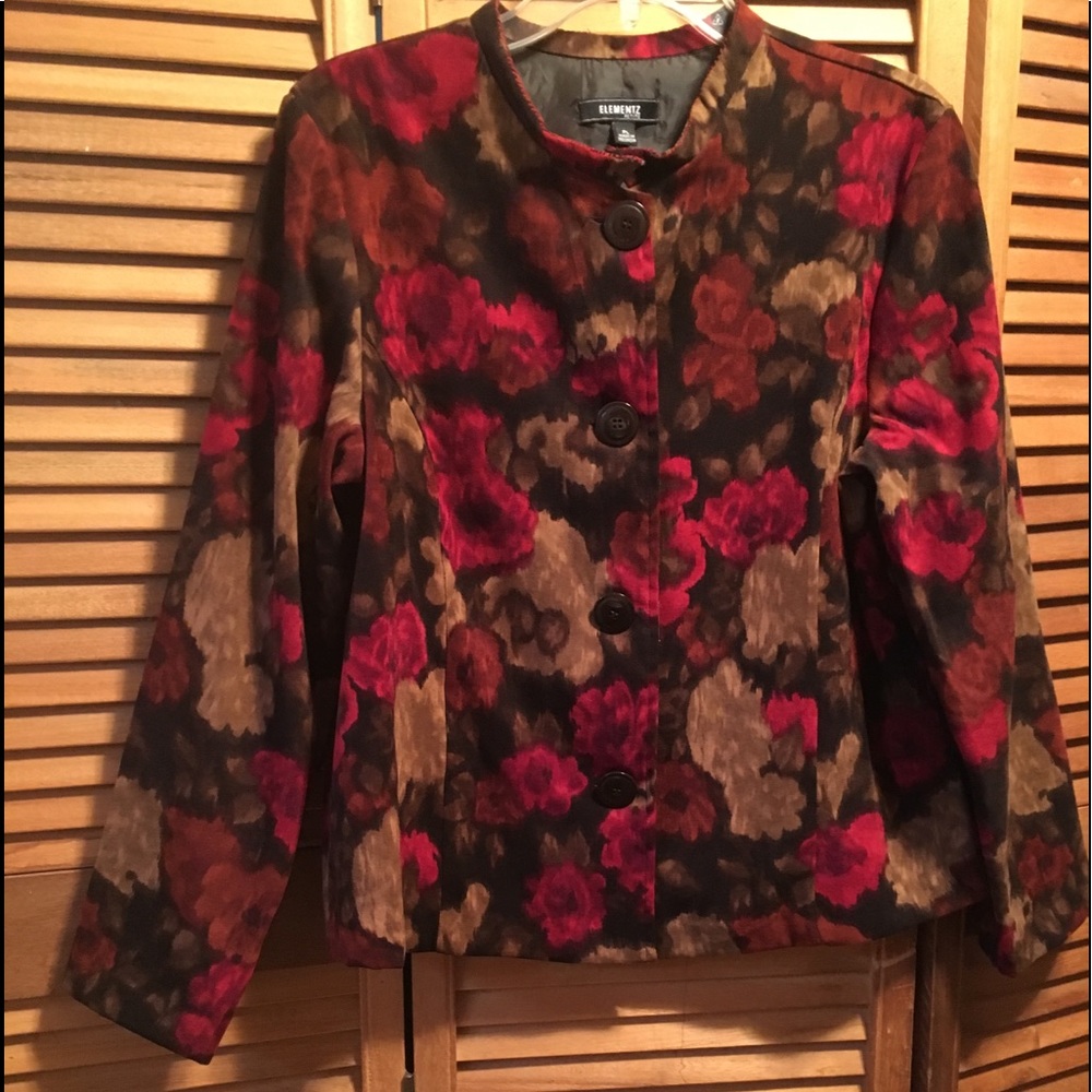 Elementz Petite Colorful Earth-tone Jacket